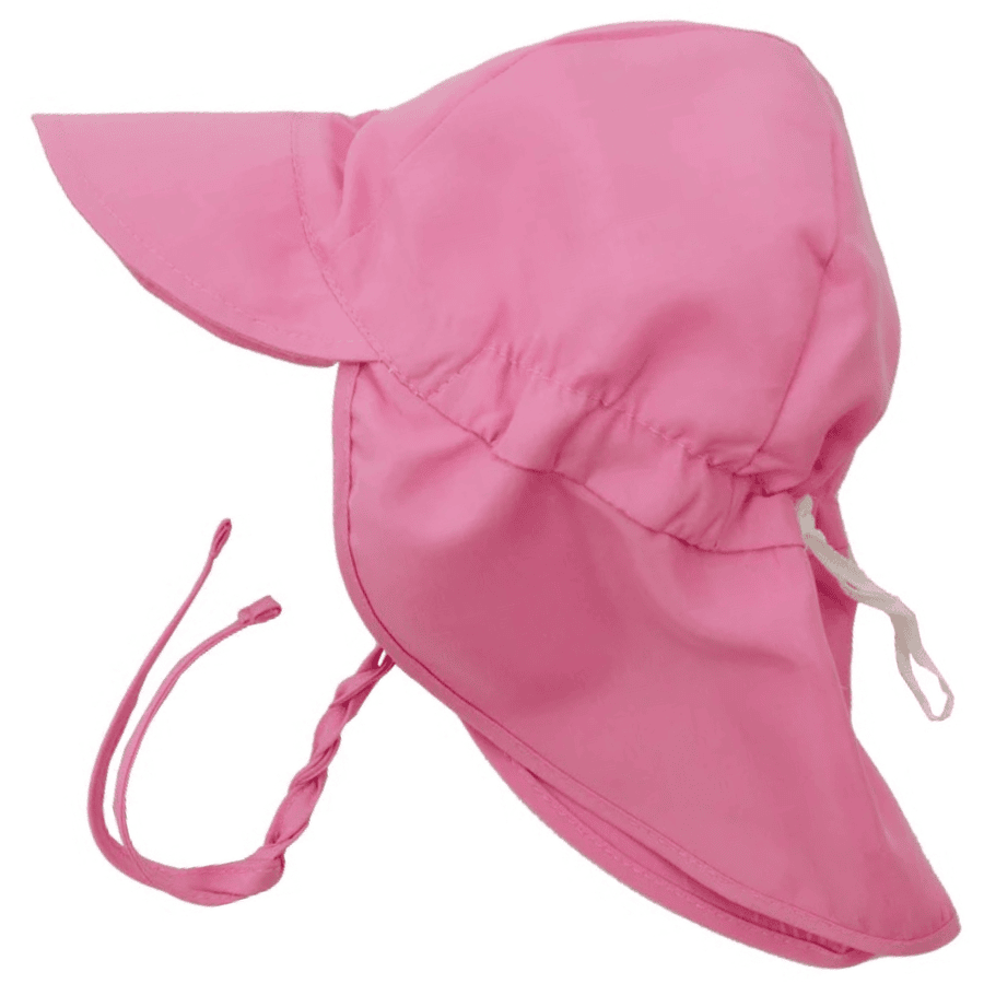 Tanjo UV Mütze mit Name bestickt und Nackenschutz rosa