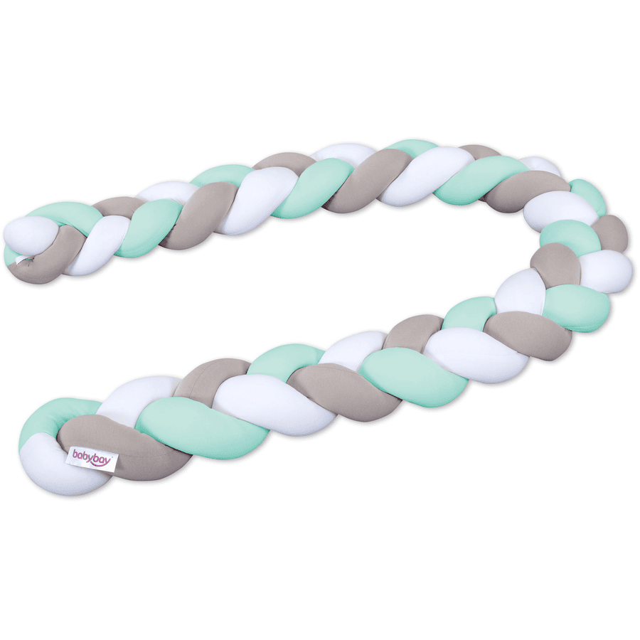 babybay® nest snake flettet for alle modeller hvit/beige/mint