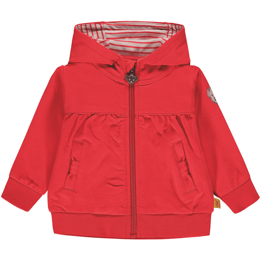 Steiff Girls Sweatjacke, rot 