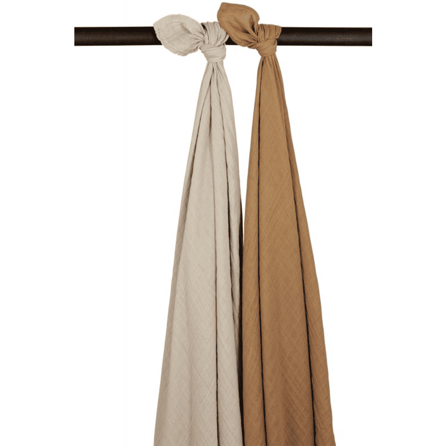 MEYCO Muslin svøb 2-pak Uni Sand /Toffee