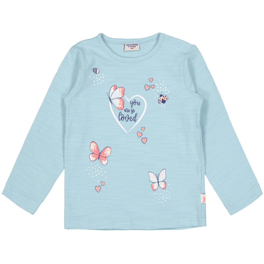 Salt and Pepper  T-shirt manches longues Butterfly bleu clair