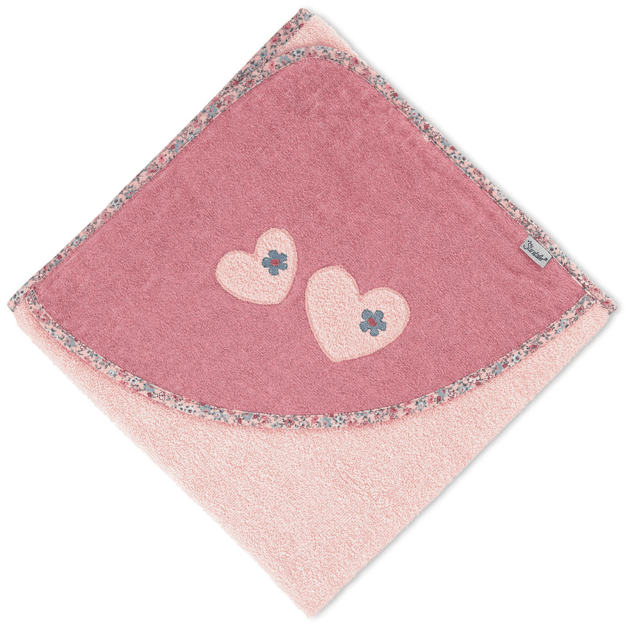 Sterntaler Håndklæde med hætte Mabel blød lyserød 100 x 100 cm