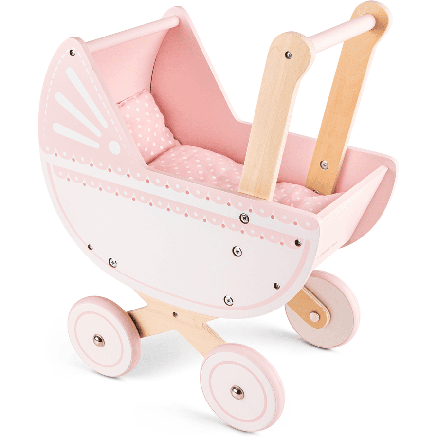 New Class ic Toys Cochecito de muñeca rosa con juego de cama incluido