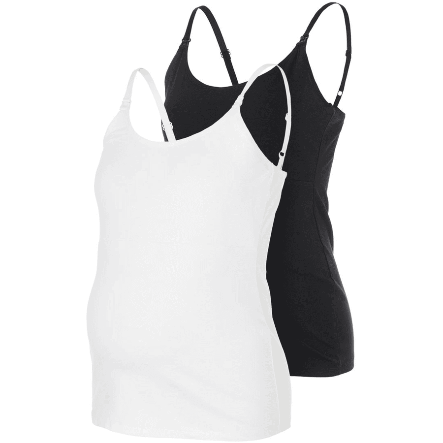 mama;licious Těhotenský top MLKERRIE Black /Optical White 