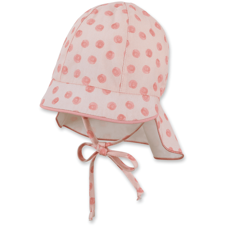 Sterntaler Casquette à visière avec protection du cou rose