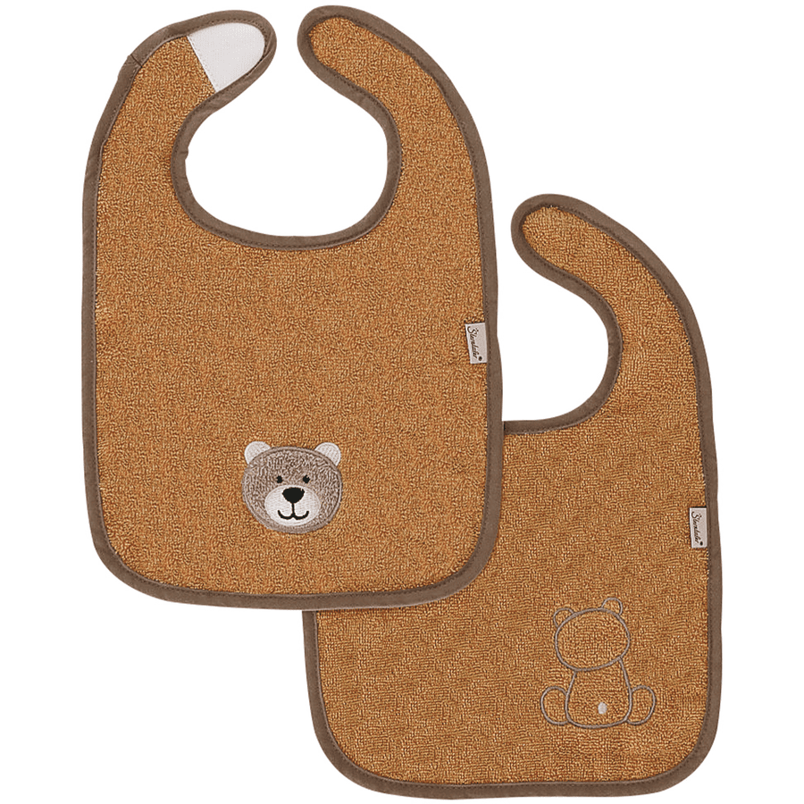 Sterntaler Velcro Bib Double Pack Bear rust