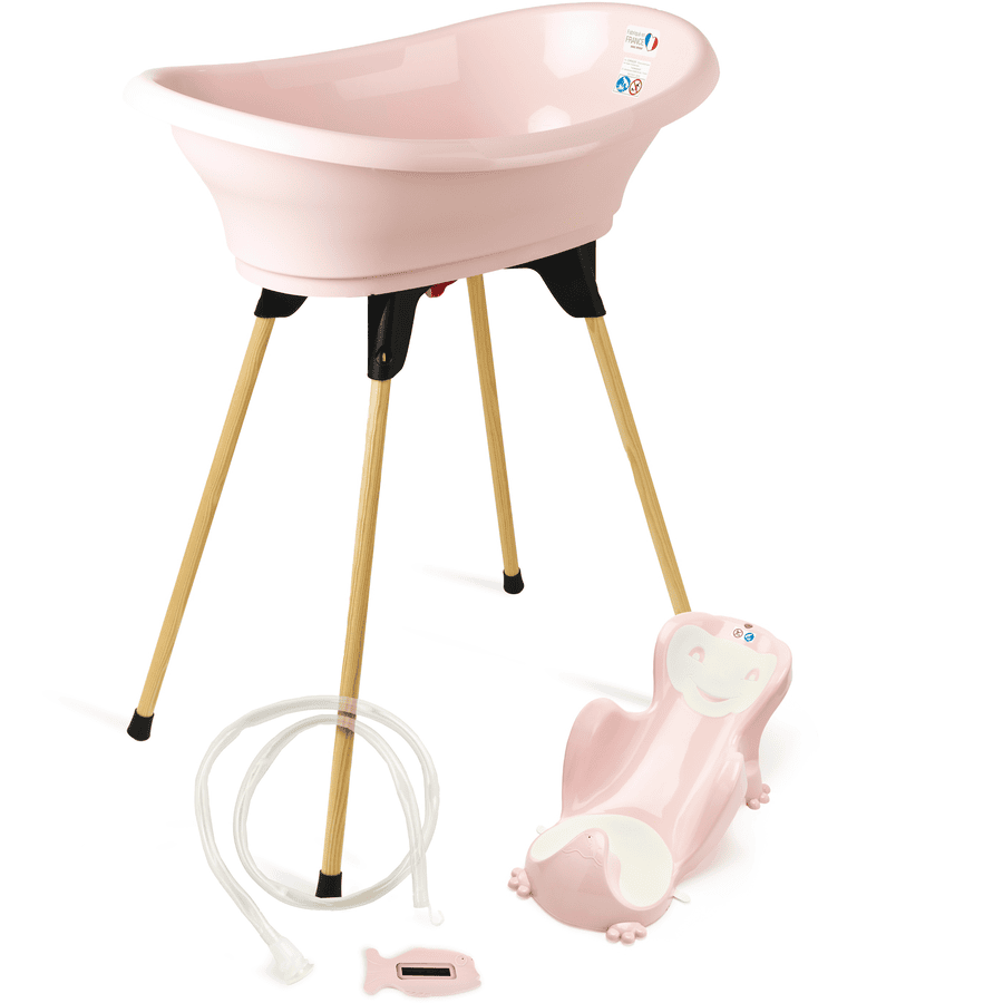 Thermobaby ® Zestaw kąpielowy Vasco 5 w 1, powder różowy