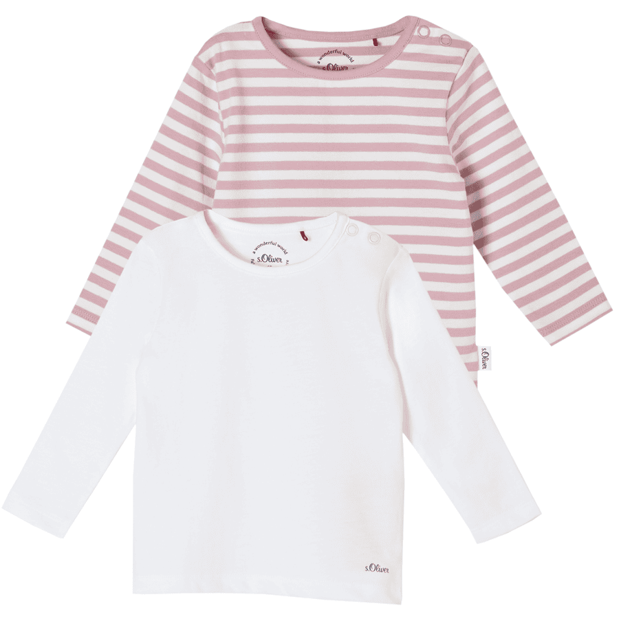 s.Oliver Langarmshirt Multipack rose/white