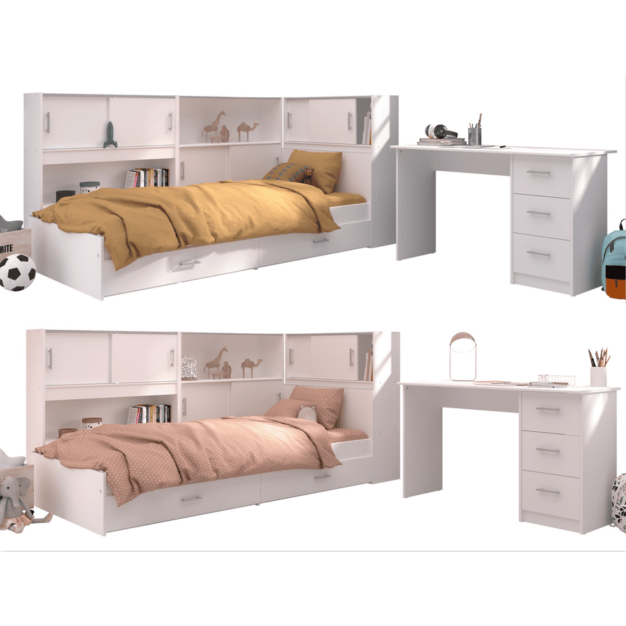 Parisot Kinderzimmer 3-tlg "Snoop 2" Weiß Weiß
