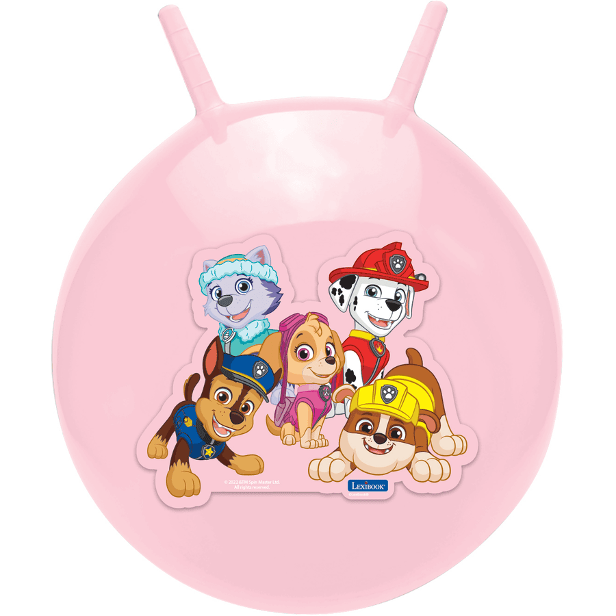 LEXIBOOK Paw Patrol oppblåsbar hoppeball 45 cm med pumpe, rosa