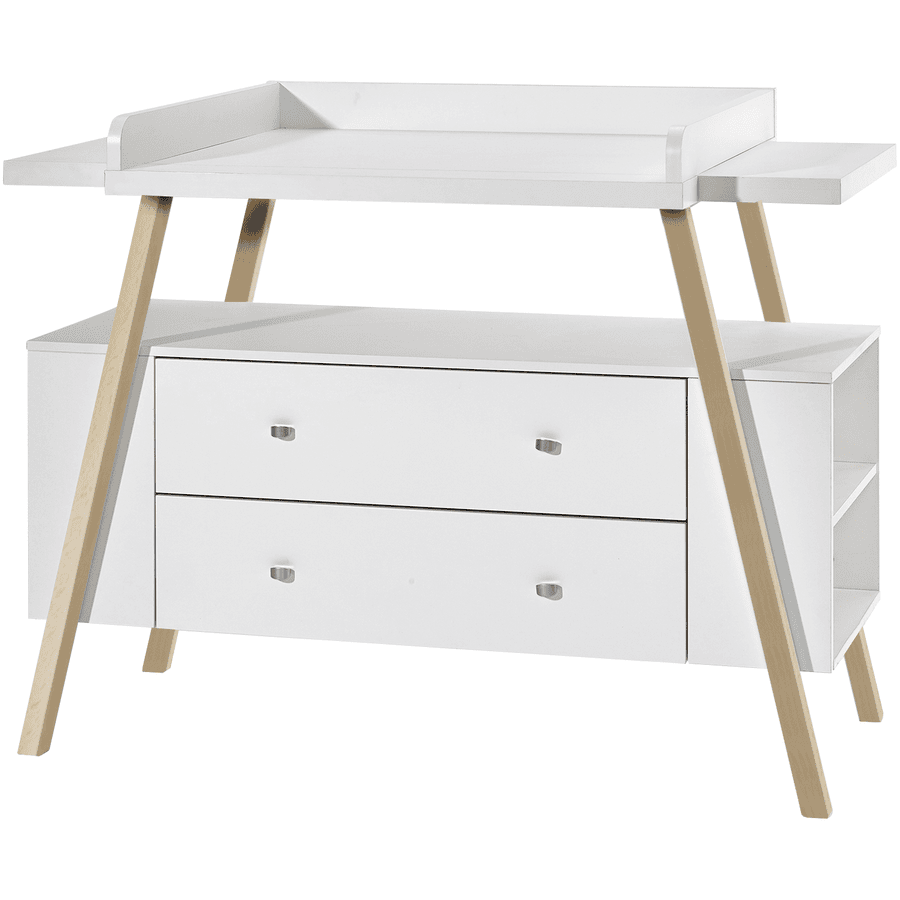 Schardt Commode à langer plan Holly Nature blanc/couleurs bois