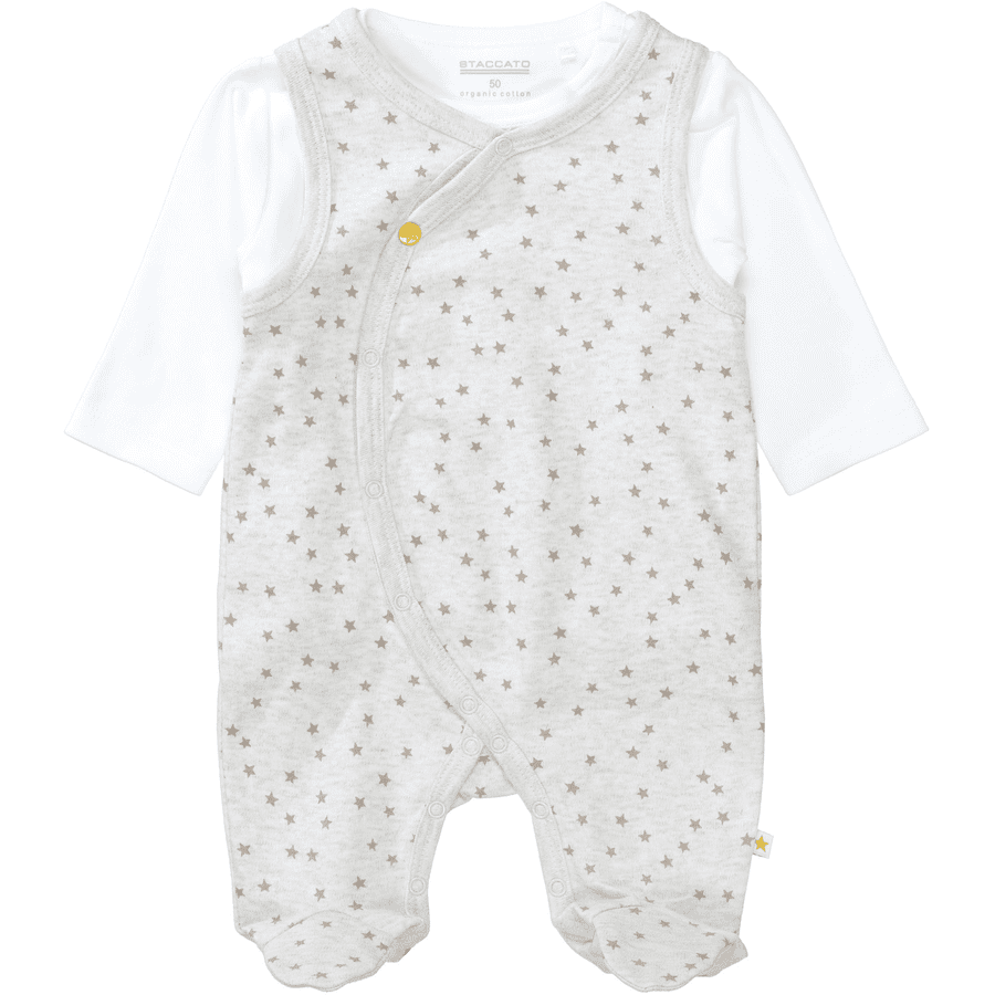 STACCATO Grenouillère et t-shirt enfant motifs soft white melange 