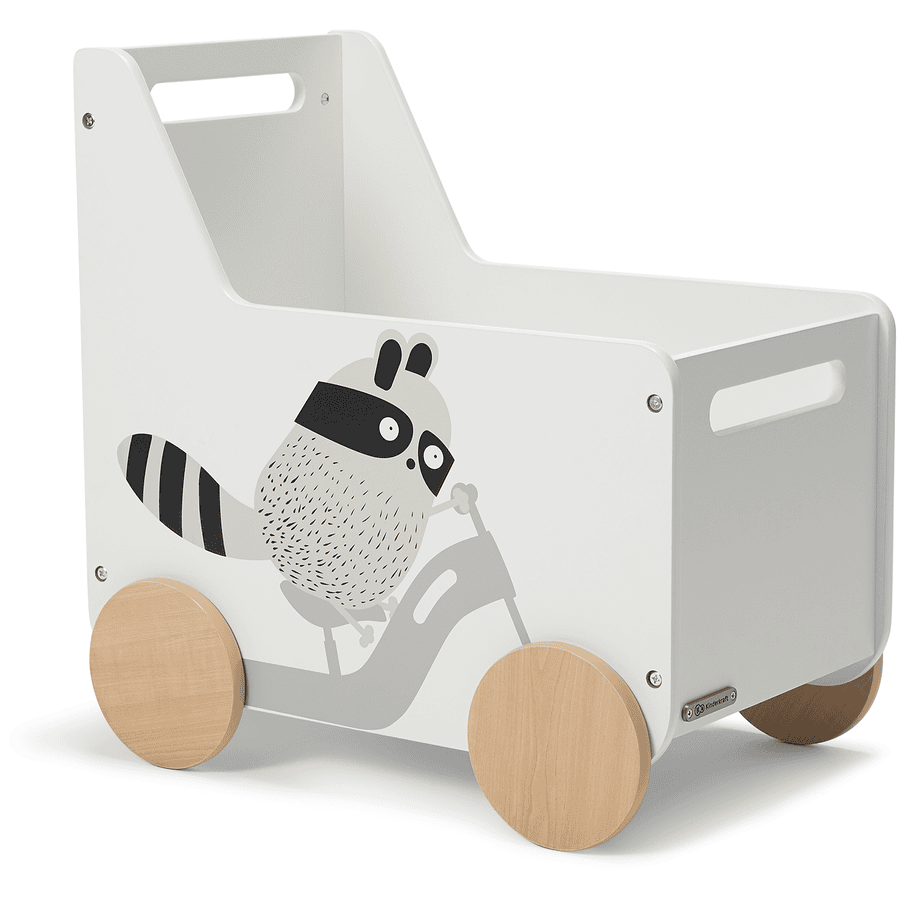 steenkool Chaise longue Gemaakt van Kinderkraft RACCOON speelgoeddoos | pinkorblue.nl