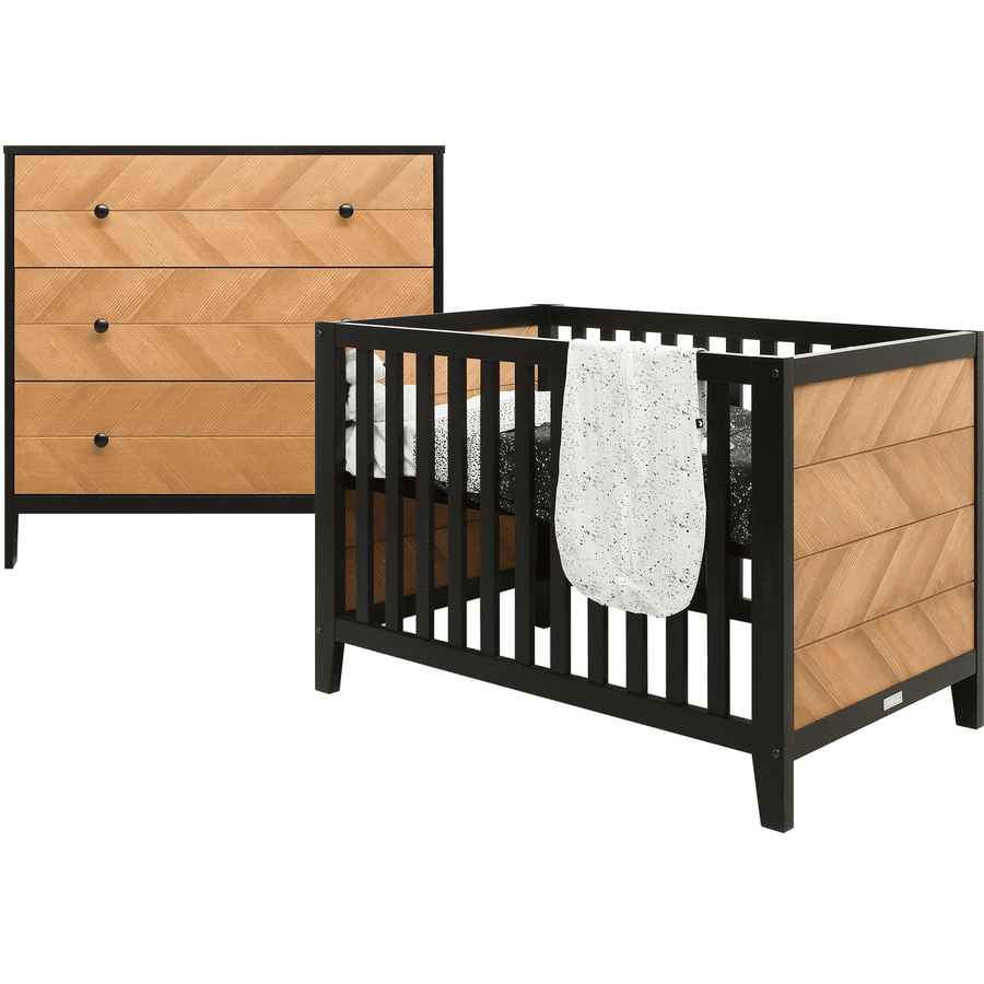Bopita Babyzimmer Job 2-teilig 60 x 120 cm vintage honey
