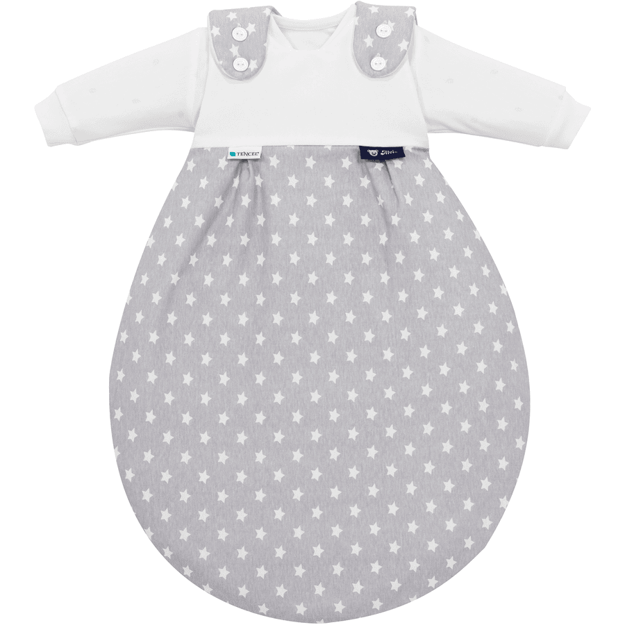 ALVI Sovpåse Baby-Mäxchen Jersey, tre delar  Tencel Stars silver 