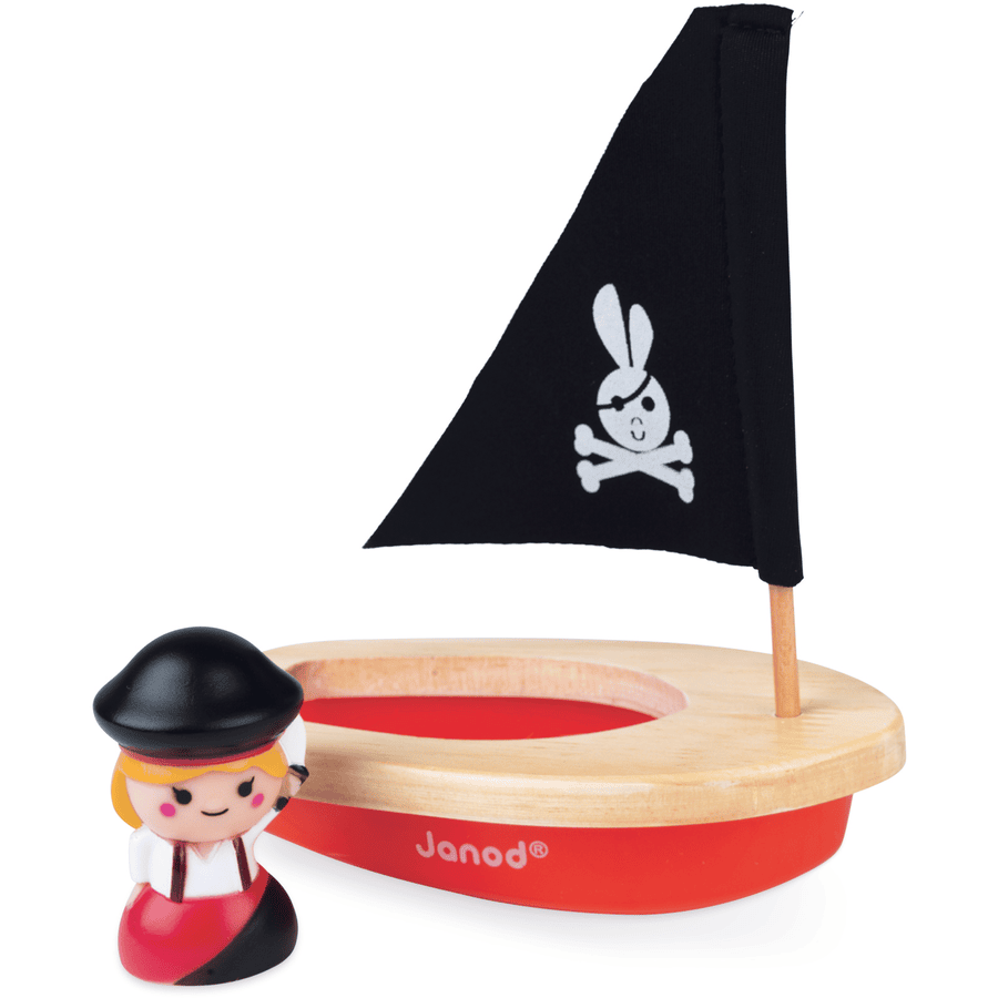 Janod ® Badspeelgoed water plons piraat met boot 