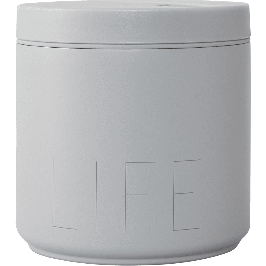 Design Letters Thermobox Travel life large en gris frío