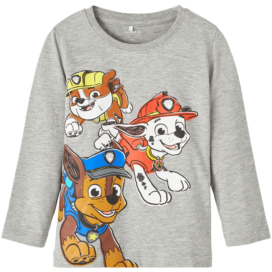 name it Koszula z długim rękawem Paw Patrol Nmmodmu Grey Melange