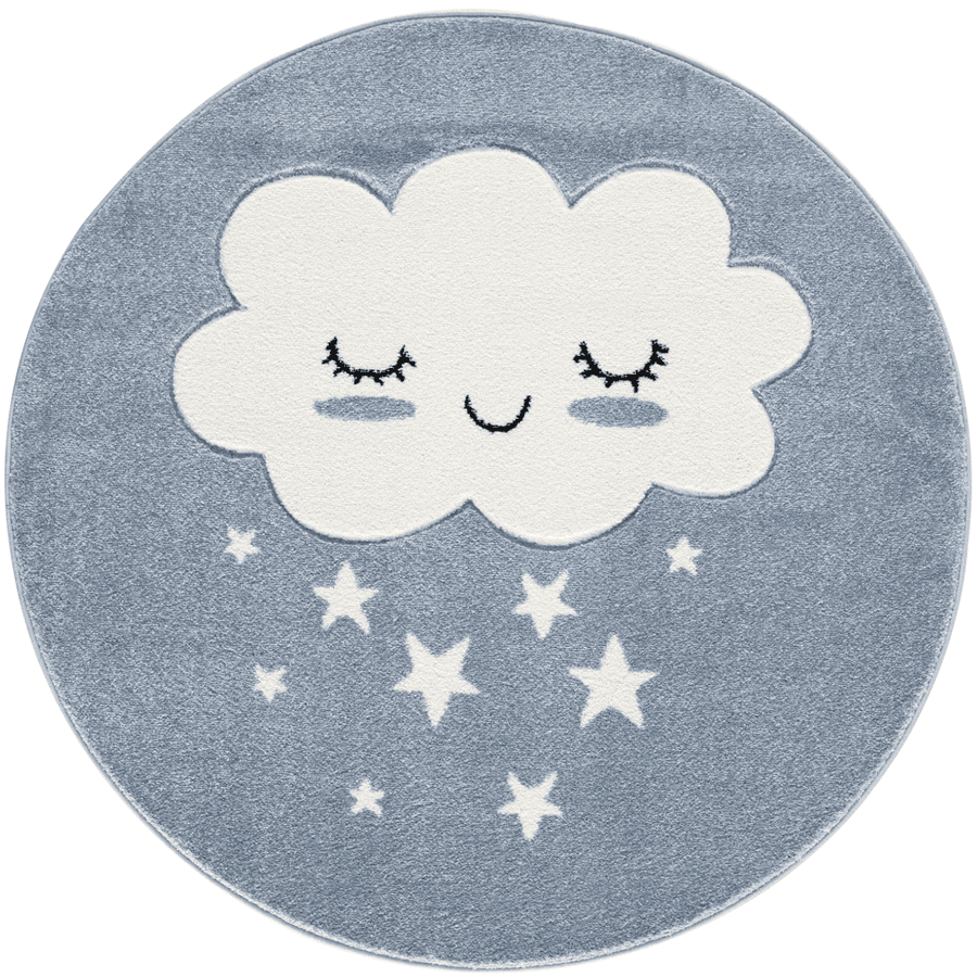 LIVONE Kids love Rugs CLOUD Round balu/wit