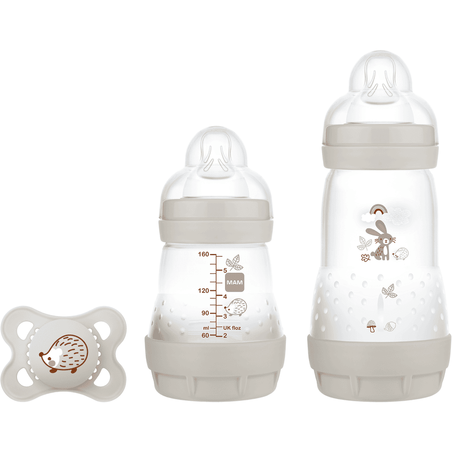 MAM Baby Bottle Easy Start Anti Colic-Elements Starter Set S Bunny w kolorze szarym