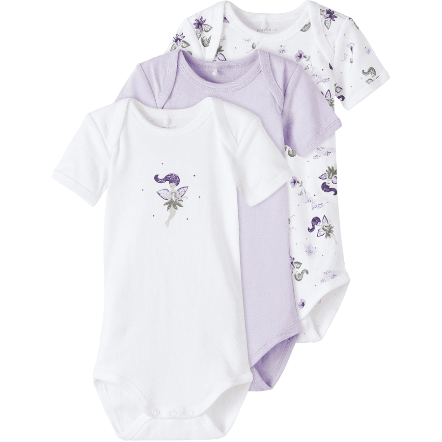 name it Kurzarmbody 3er Pack Orchid Petal