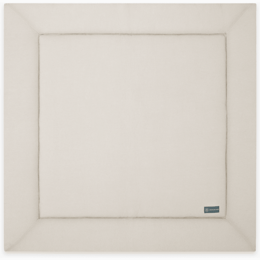 emma & noah Krabbeldecke Mini Pique Essential Beige 120 x 120 cm