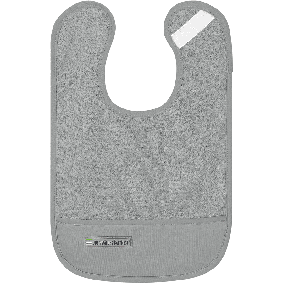 Odenwälder Bavaglino in spugna con velcro grigio