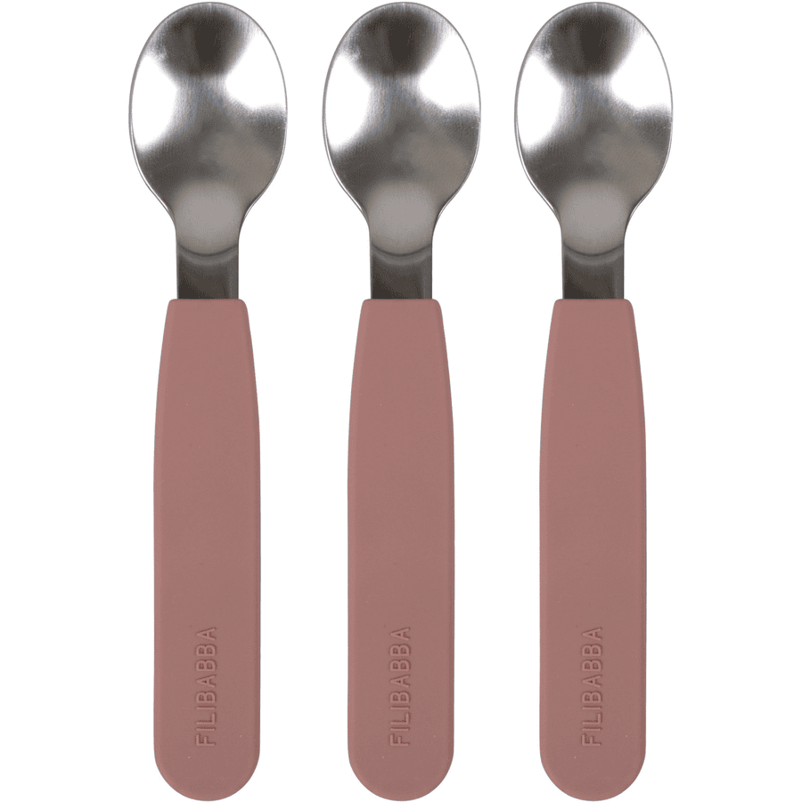Filibabba  Silikonsked 3-paket - Rose