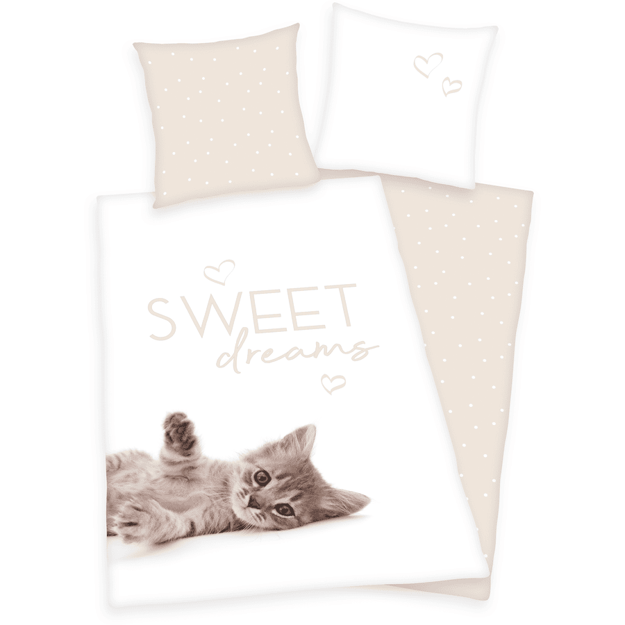 HERDING Sänglinne katt - Sweet dream s 135 x 200cm