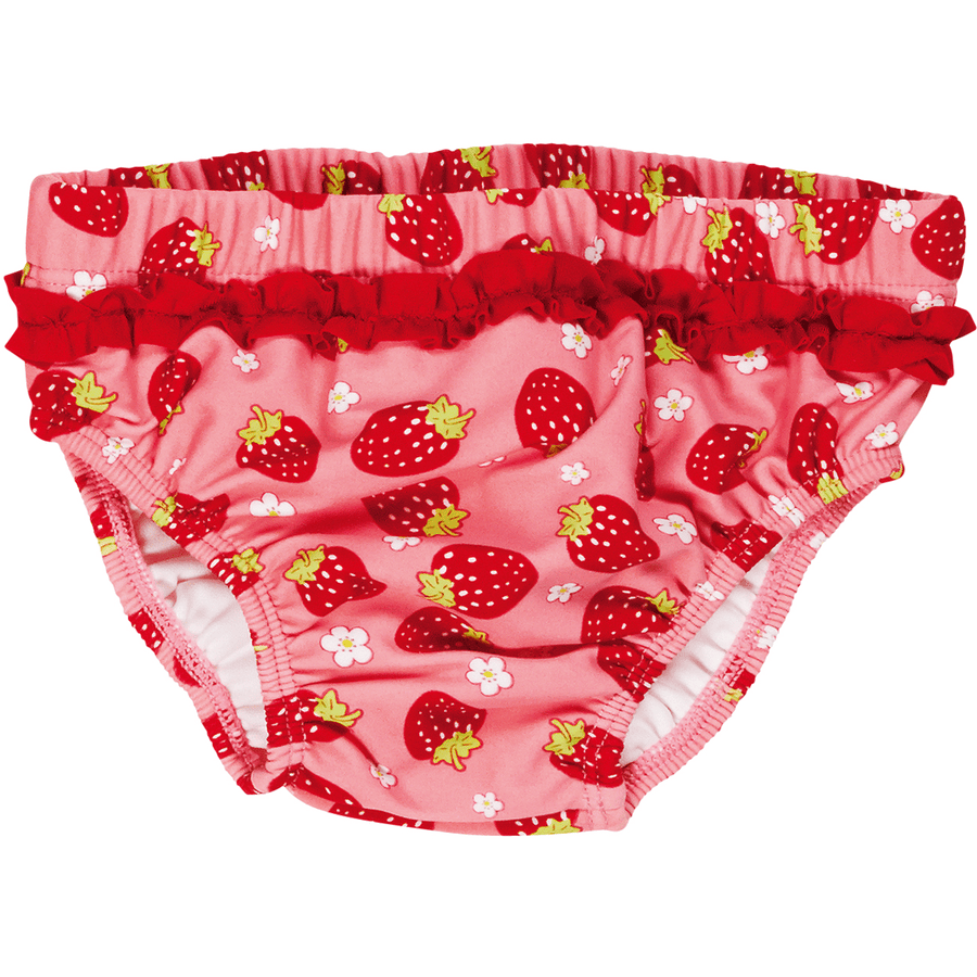 PLAYSHOES Boys UV plenkové plavky s jahodami - červené