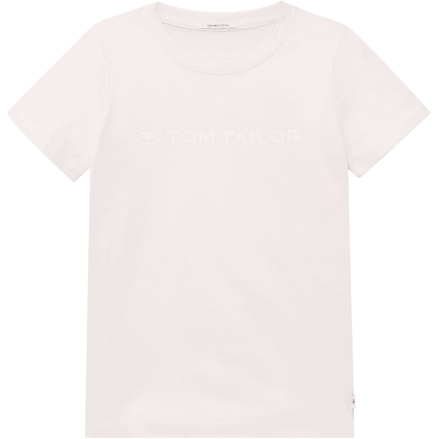 TOM TAILOR T-skjorte-logotrykk Candy Cotton Pink
