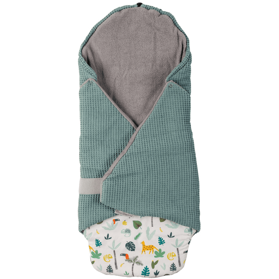 Ullenboom Waffle Pique Wrap Blanket Sage Green Rainforest 98 x 98 cm