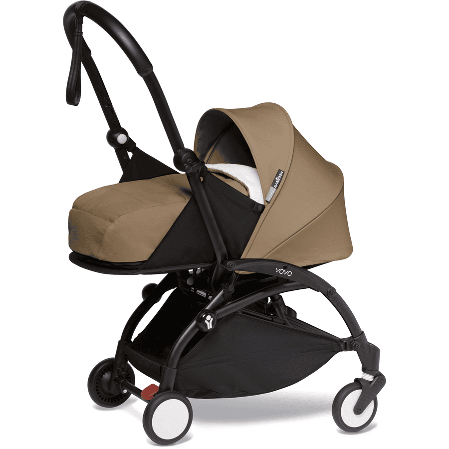 BABYZEN Kinderwagen YOYO2 0+ Black mit Neugeborenenaufsatz Toffee