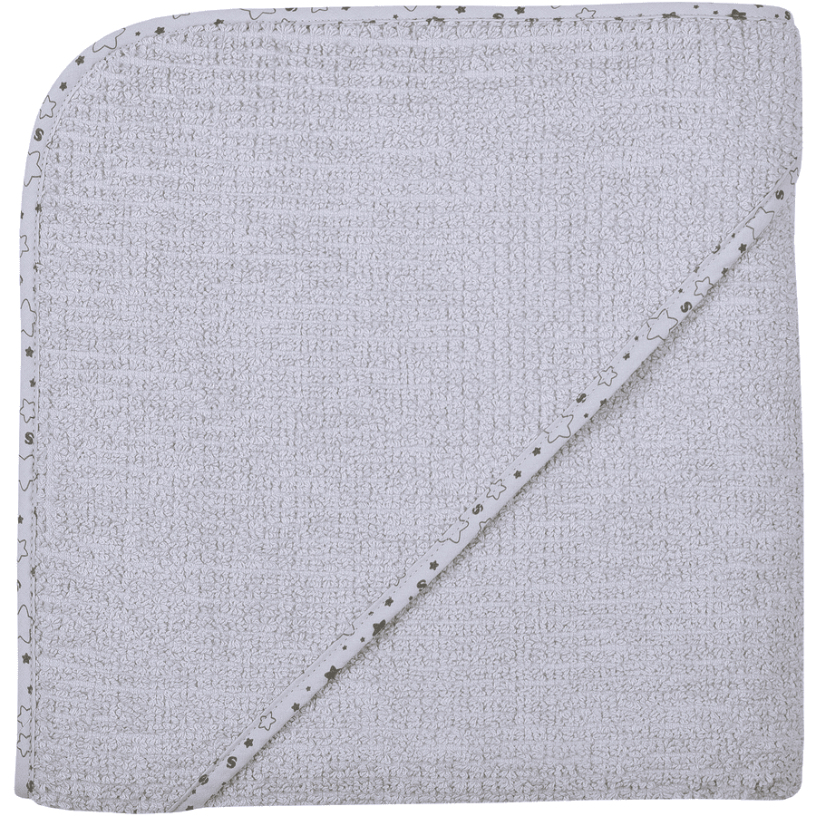 WÖRNER SÜDFROTTIER At home badehåndklæde med hætte lysegråt 100 x 100 cm 