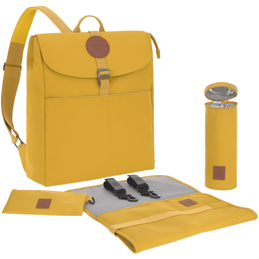 LÄSSIG Wickelrucksack GRE Backpack Adventure lemon curry