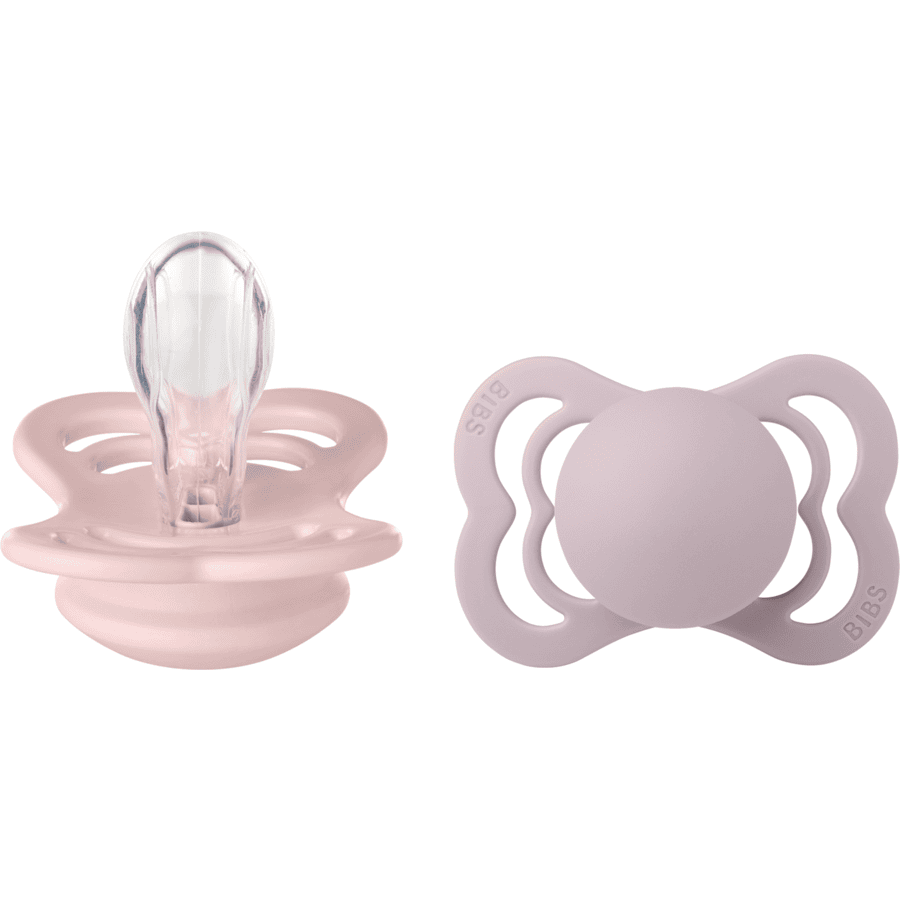 BIBS® Smoczek Supreme Blossom & Dusky Lilac Silicone 0-6 miesięcy, 2szt.