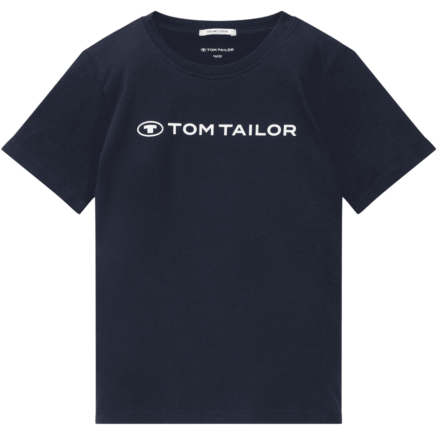TOM TAILOR T-shirt Logo Print Hemels Kapitein Blauw