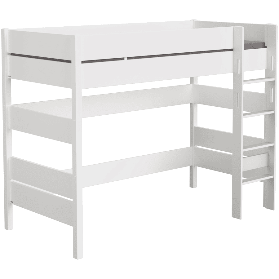 PAIDI Spielbett TIAGO 90x200 Kreideweiß, gerade Leiter