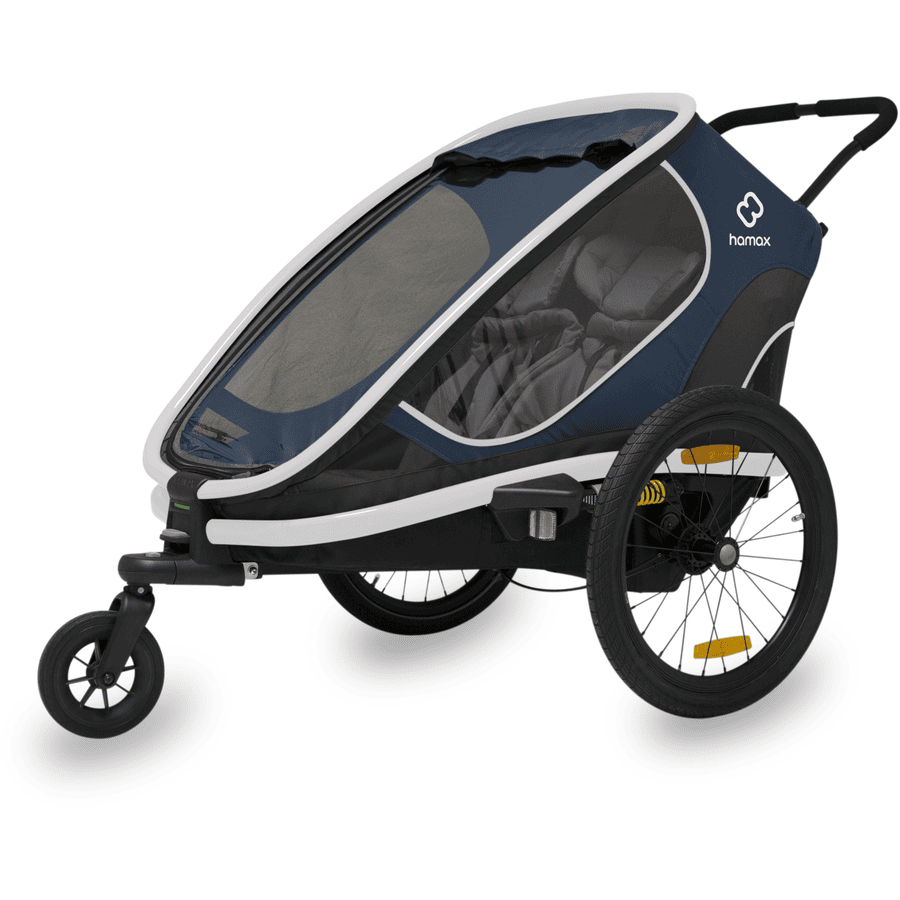 hamax Remorque de vélo enfant Outback dossier réglable Navy Blue