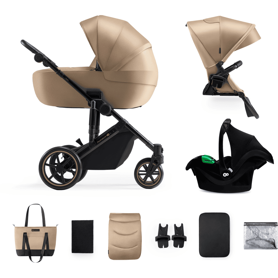 Kinderkraft Wózek dziecięcy Prime 2 3w1 Mink Pro Sand różowy beżowy