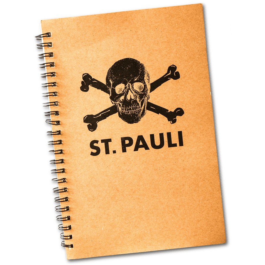 Pauli college notepad skull DinA5