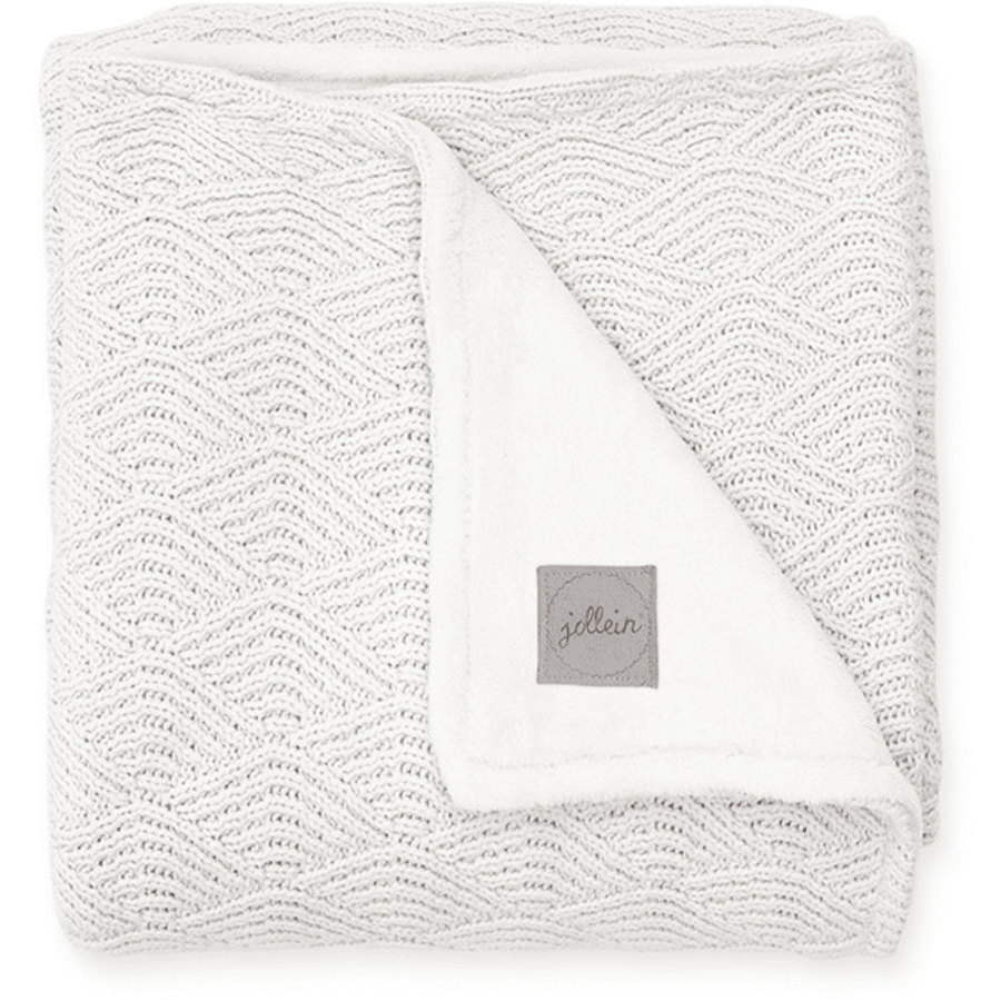 jollein Neulottu viltti River-neulotut kermanvalkoinen koralli-fleece 75 x 100 c