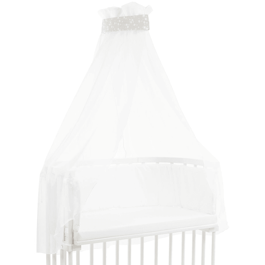 babybay Himmelstoff Sterne weiß 200 x 135 cm