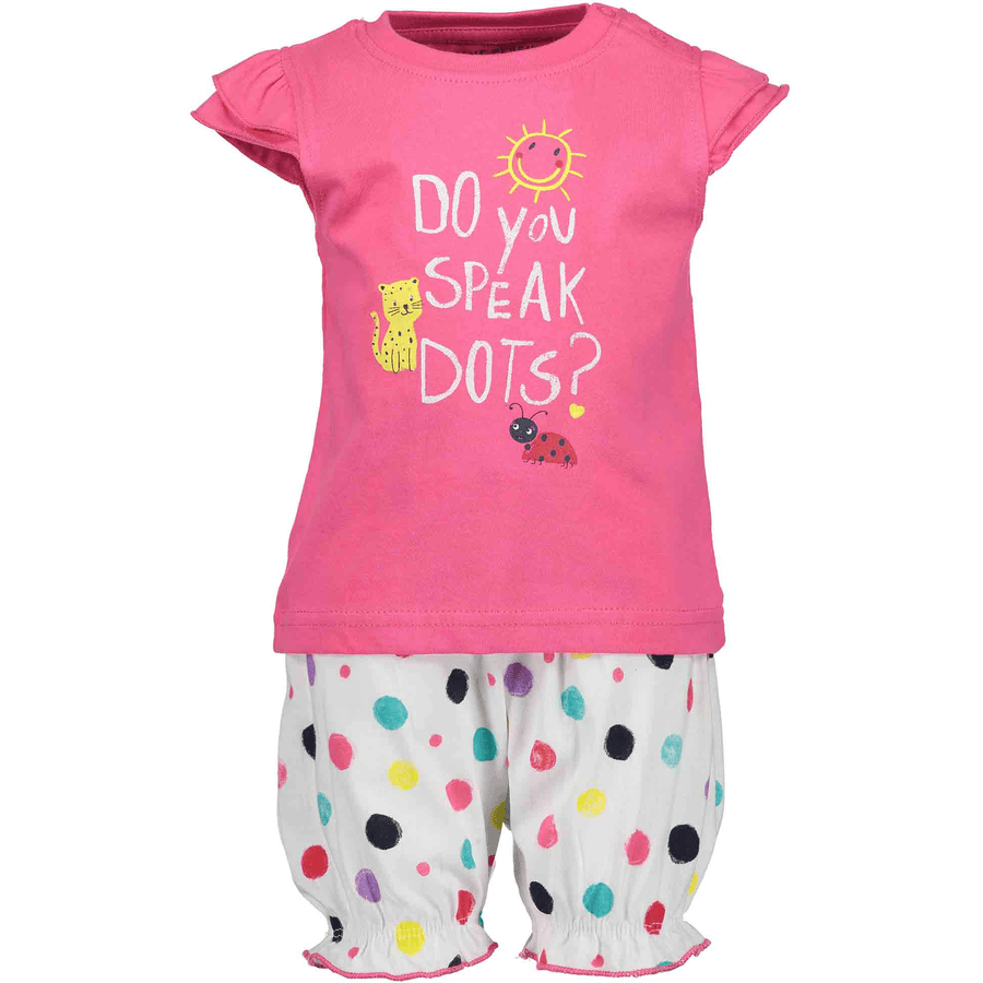 BLUE SEVEN  Girls Lot de 2 T-Shirt + Shorts Rose Original 