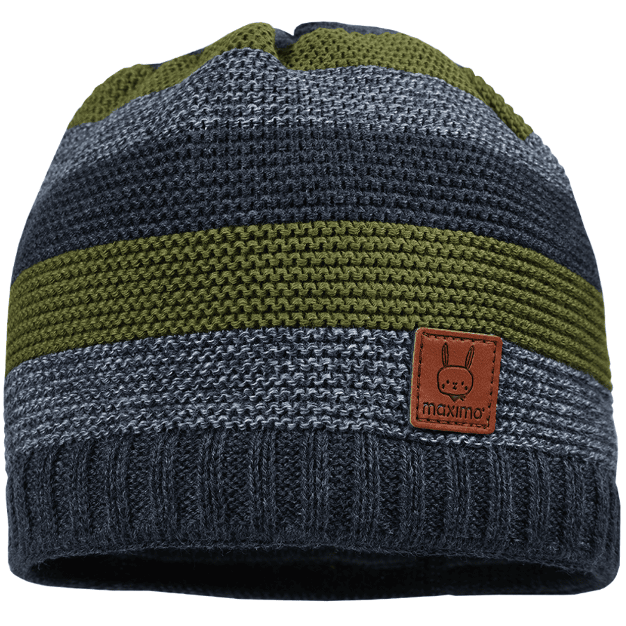 Maximo Beanie Blockringle karbon smeltet / greucarbon 