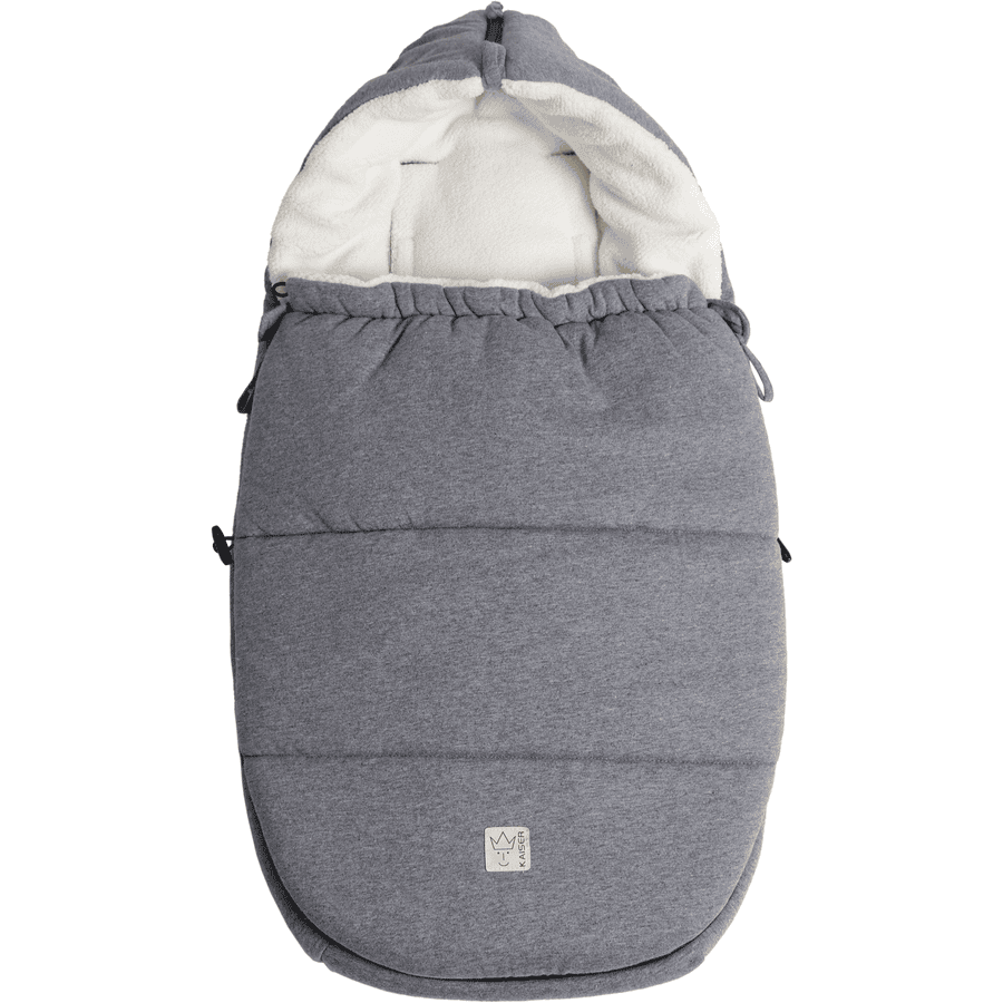 Kaiser Saco de invierno para silla de coche infantil JERSEY HOOD gris oscuro