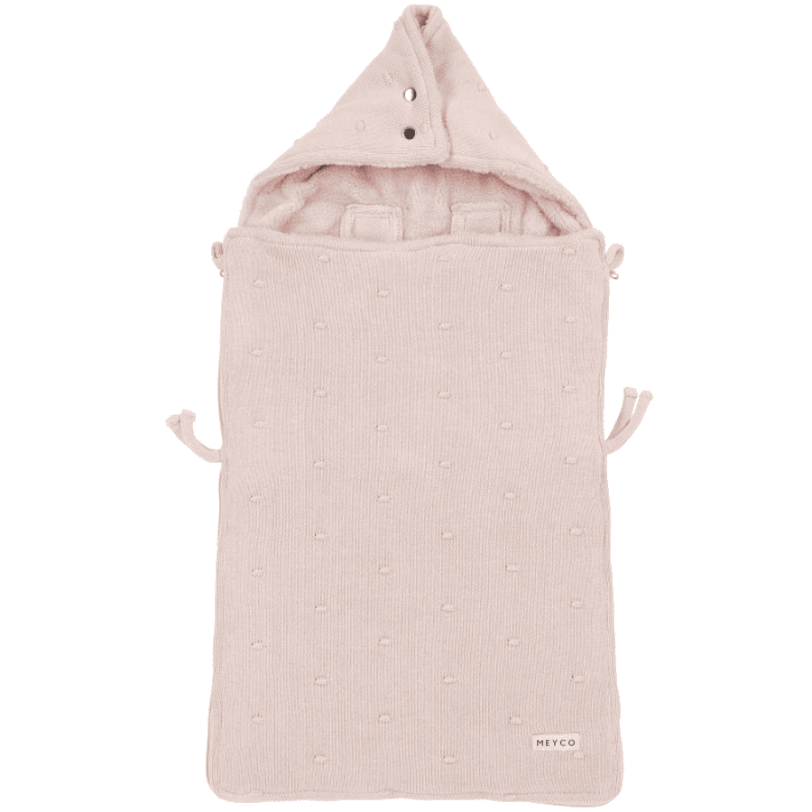 MEYCO Chancelière pour cosy universelle mini noeuds rose doux 40x82 cm