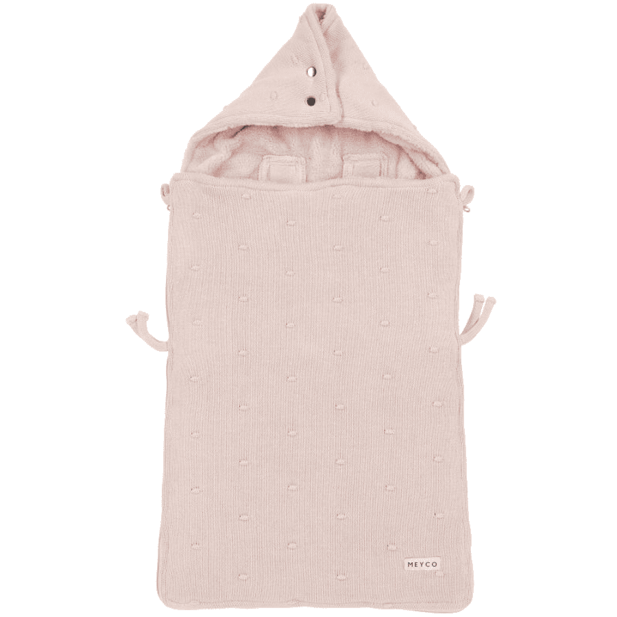 MEYCO fußsack für Kindersitze Mini Knots Soft Pink 40x82 cm