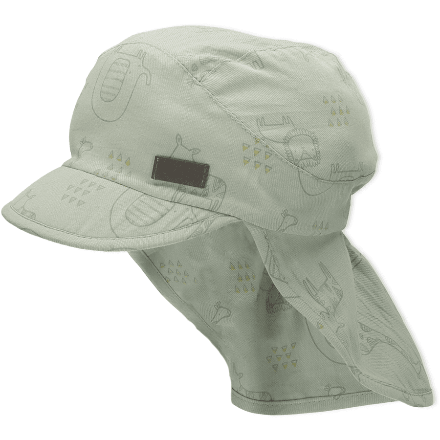 Sterntaler Gorra de pico con protector de cuello Verde medio