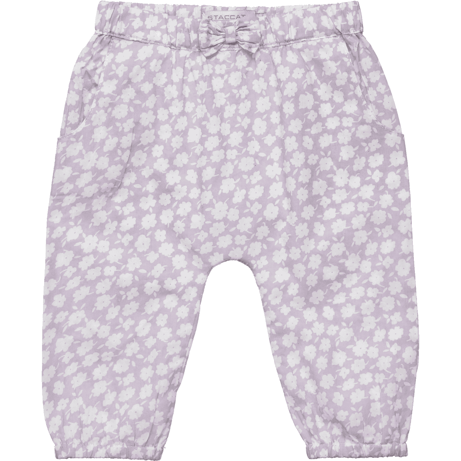 STACCATO  Pantalon soft lilas à motifs 